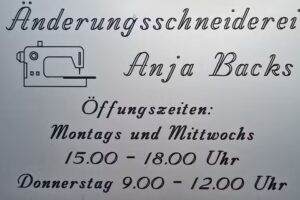 &Auml;nderungsschneiderei Backs