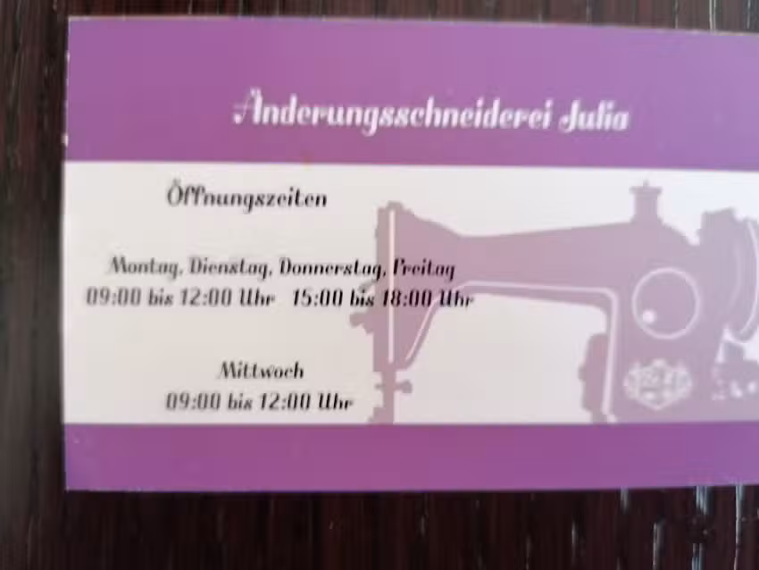 &Auml;nderungsschneiderei Julia