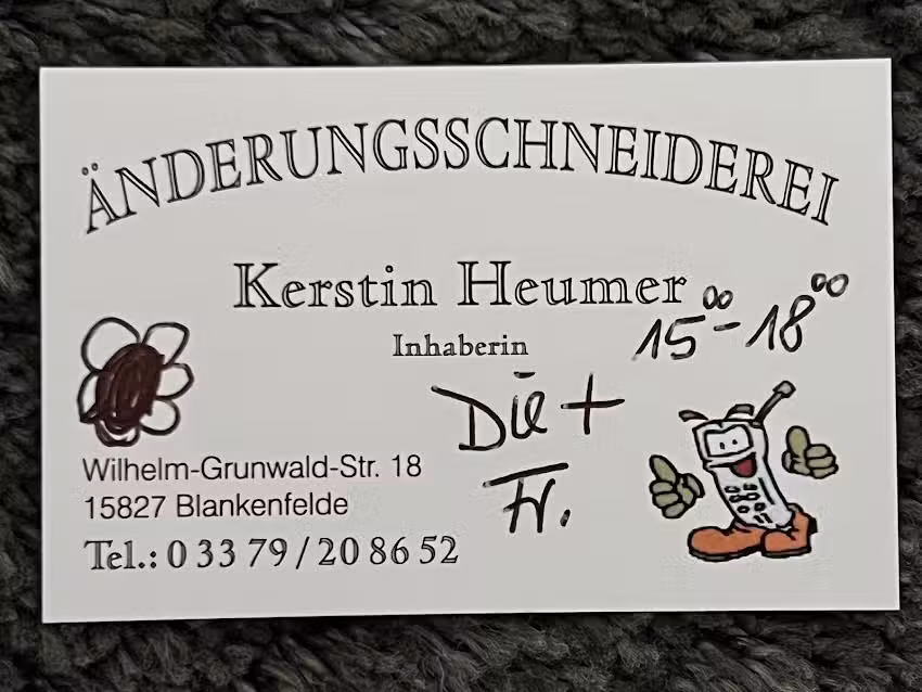 &Auml;nderungsschneiderei Kerstin Heumer