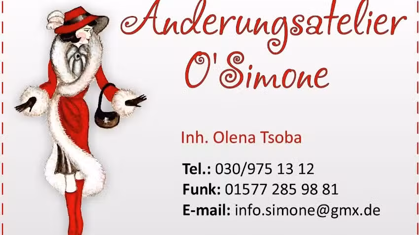 &Auml;nderungsschneiderei Modeatelier O Simone