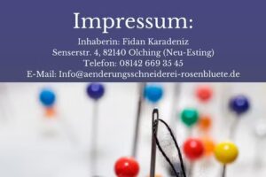 &Auml;nderungsschneiderei Rosenbl&uuml;te