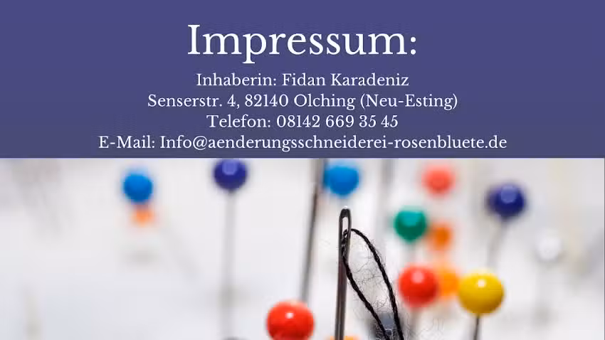 &Auml;nderungsschneiderei Rosenbl&uuml;te