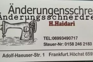 &Auml;nderungsschneiderei und Textilreinigun H&ouml;chst