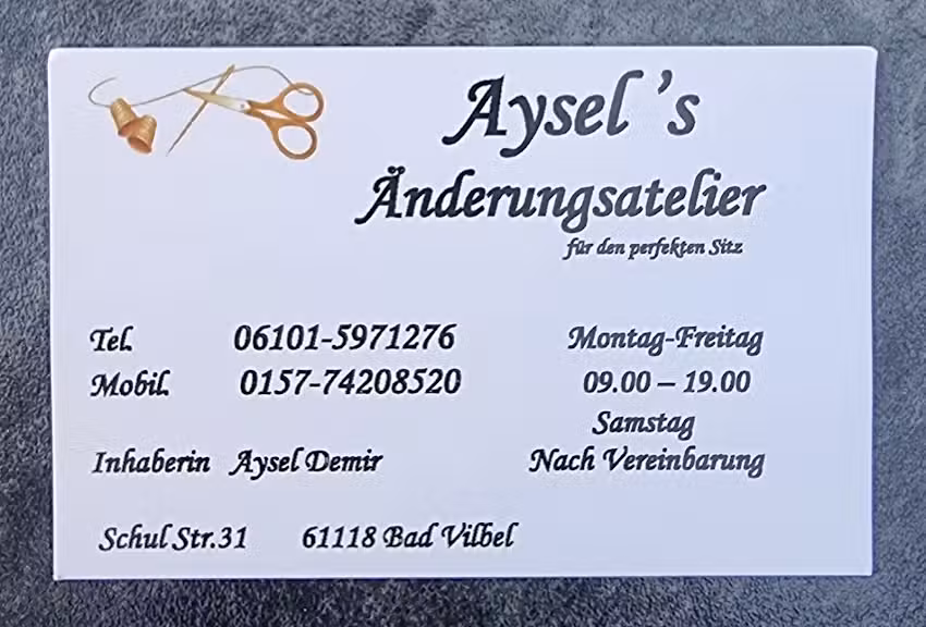 Aysel&rsquo;s &Auml;nderungsatelier