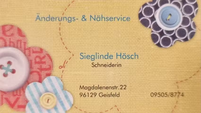 H&ouml;sch Sieglinde &Auml;nderungs-& N&auml;hservice