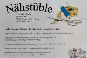 N&auml;hst&uuml;ble Veronika Klopfer