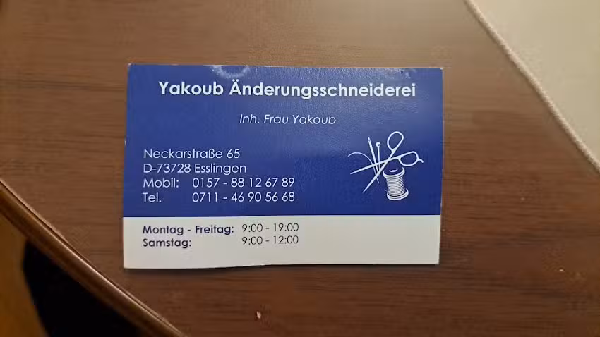 Yakoub &Auml;nderungsschneiderei
